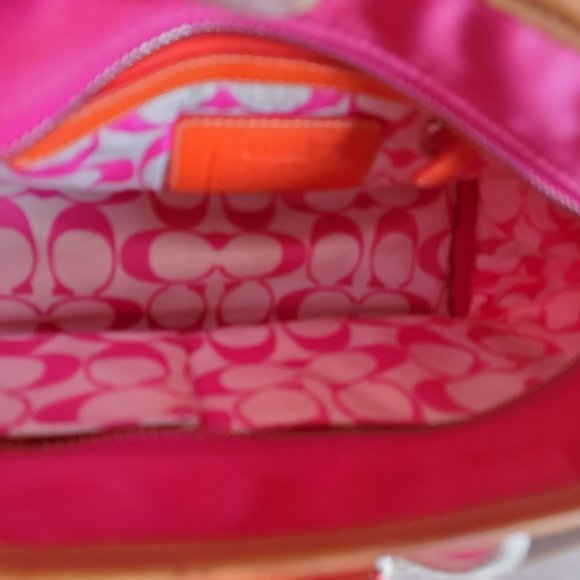 Euc Vintage Rare Coach Hampton Y2k Pink Tote Bag Purse c - Picture 10 of 13